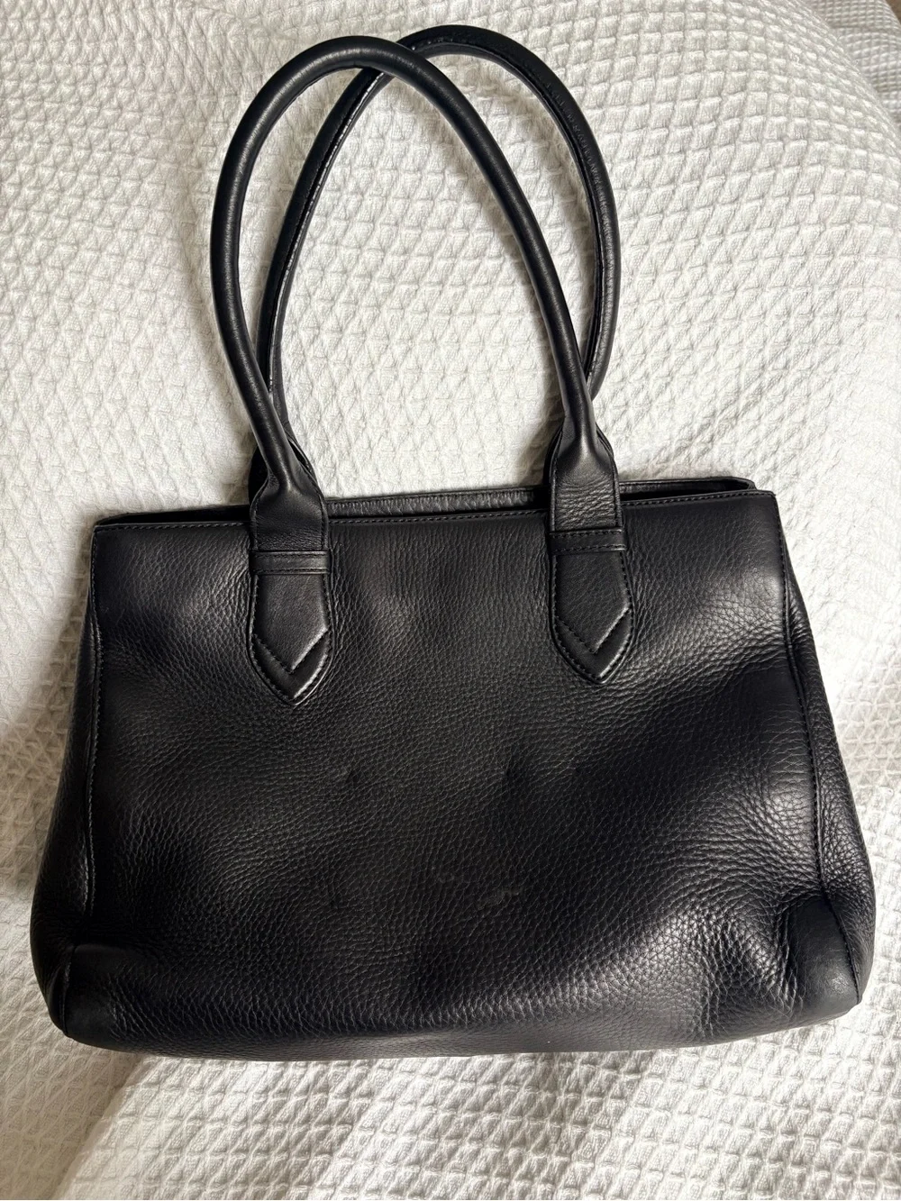 Cole Haan Village Black Pebbled Leather Bag